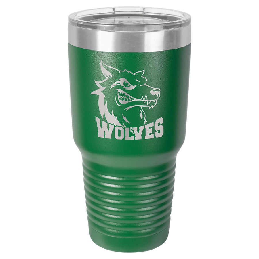 Polar Camel 30 oz. Stainless Steel Ringneck Vacuum Insulated Tumbler w/Clear Lid